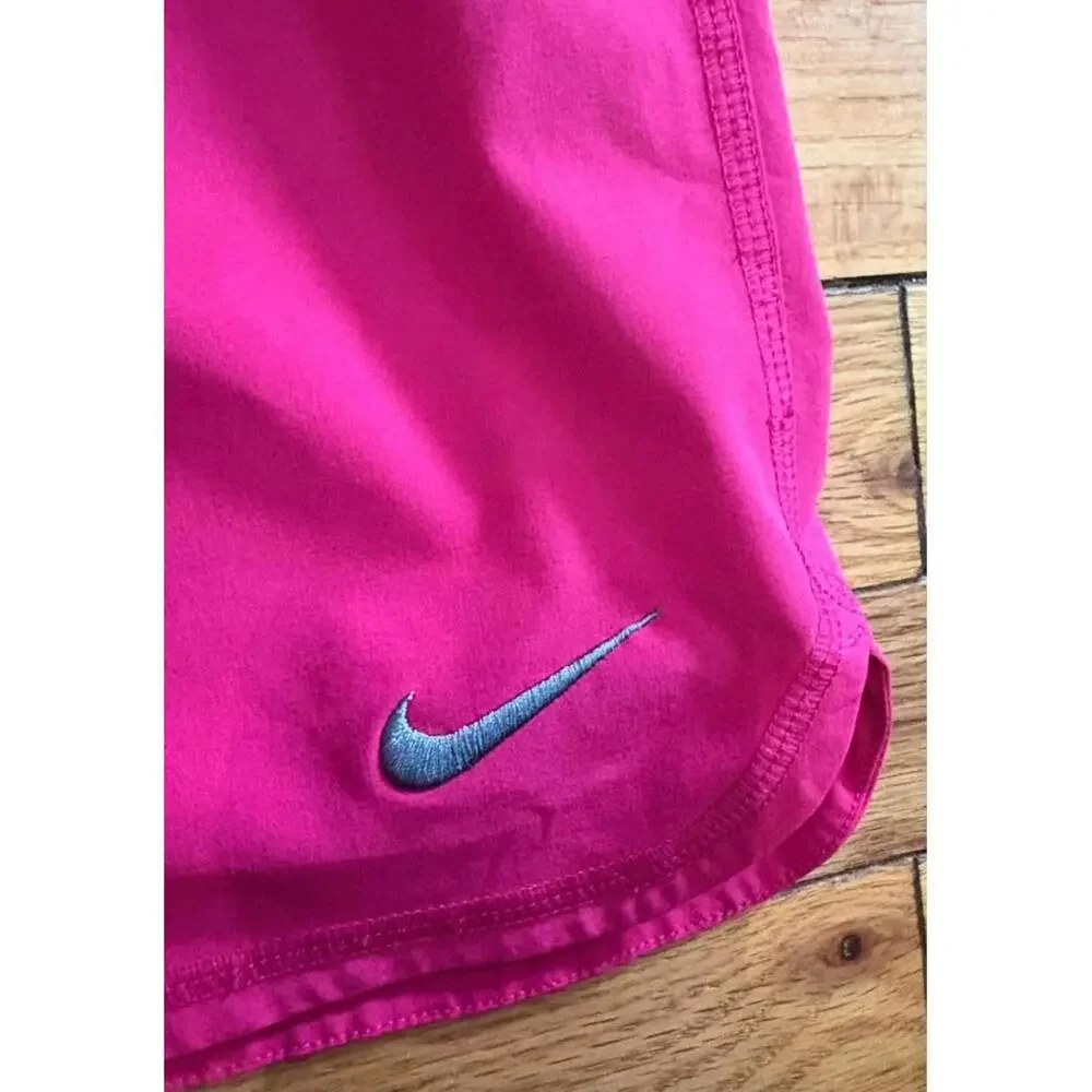 Ladies Pink Dri-Fit Nike Double Shorts - Picture 4 of 4